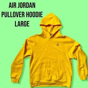 Authentic Air Jordan Mens Large Yellow Pullover Hoodie